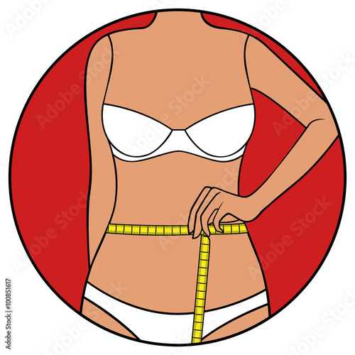 Girl tape the size of her waistline