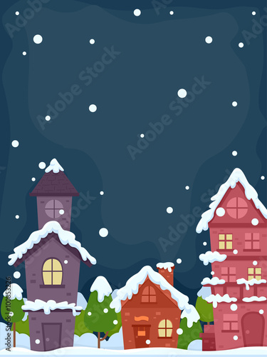 Snow Village Night