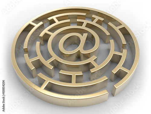 Email golden maze isolated