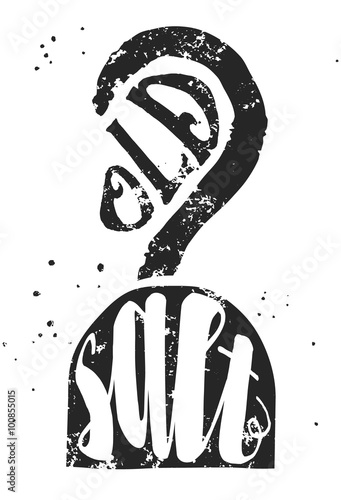 Old salt typographic poster with pirate hook silhouette, nautica