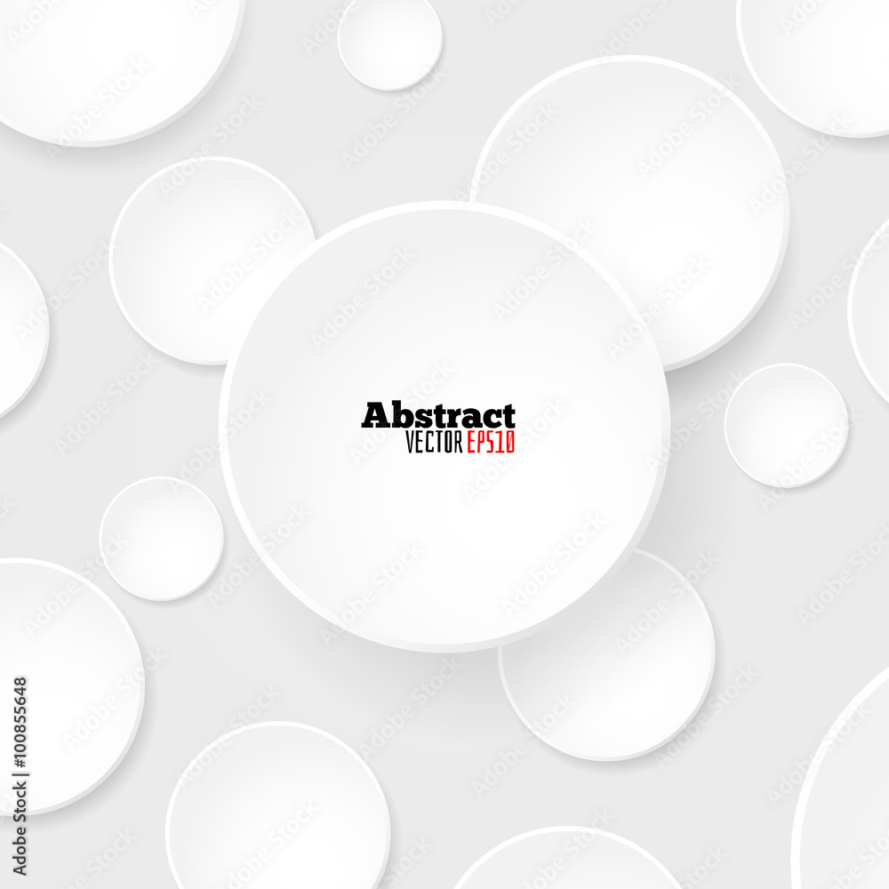 Blank white circles vector template for your designs Blank white circles vector template for your designs