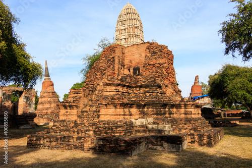 City building remain of Wat Phra Sri Sanphet Temple in Ayutthaya  Thailand  Phra Nakhon Si Ayutthaya 