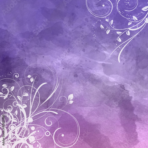 Fototapeta Naklejka Na Ścianę i Meble -  Floral watercolour background 0801