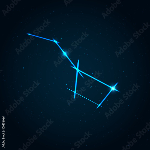 Big dipper constellation vector illustration