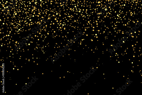 gold glitter texture on a black background
