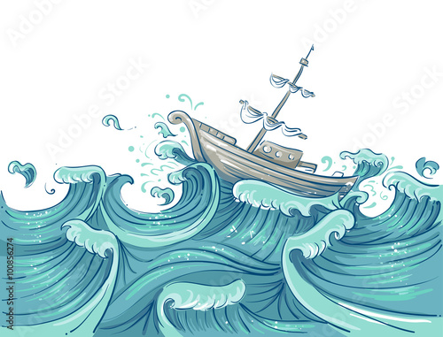 Wave Storm Ship Toss