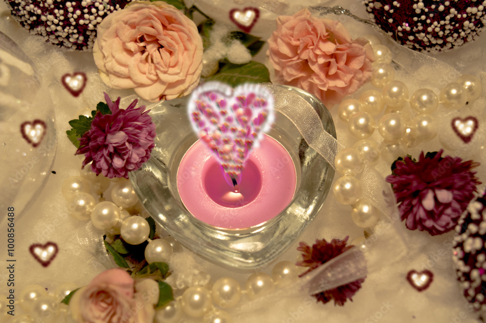 Valentine Candle Heart Valentine Candle Heart