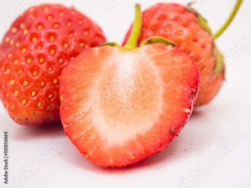 Slice of fresh strawberry