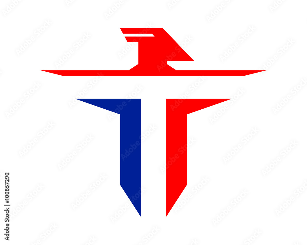 Initial T Abstract Eagle Initial T Abstract Eagle