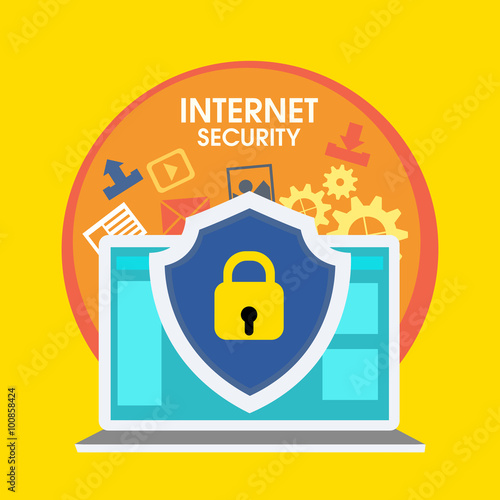 Creative elements for Internet Security concept.