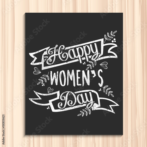 Greeting card for Women s Day celebration.