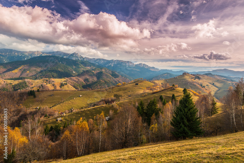 Autumn scenery in remote rural area in Transylvania © Calin Tatu