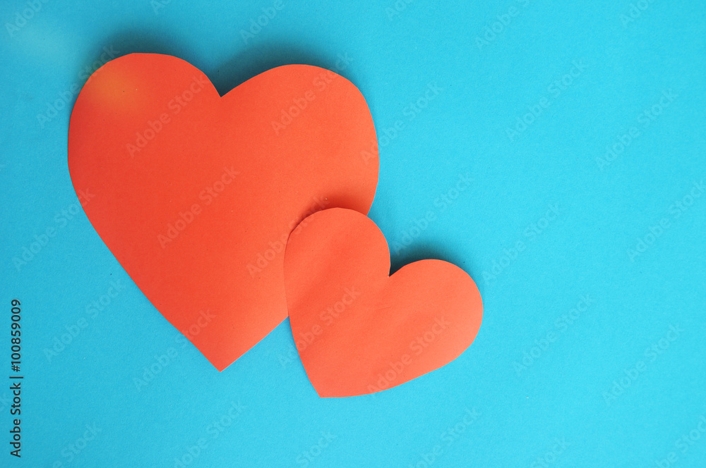 Red hearts paper for Valentines day Red hearts paper for Valentines day