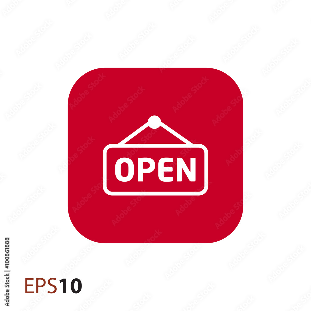 Open door label icon for web and mobile Open door label icon for web and mobile