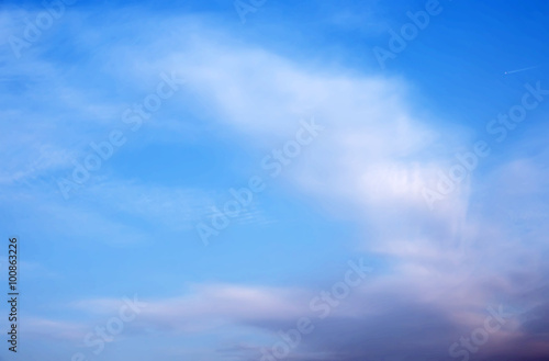 abstract background with defocused beautiful colorful flame clouds which looks like a bird  in the sky