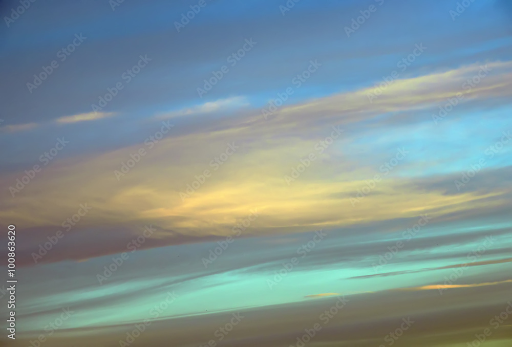 abstract background with bokeh defocused beautiful flame clouds in the sky
