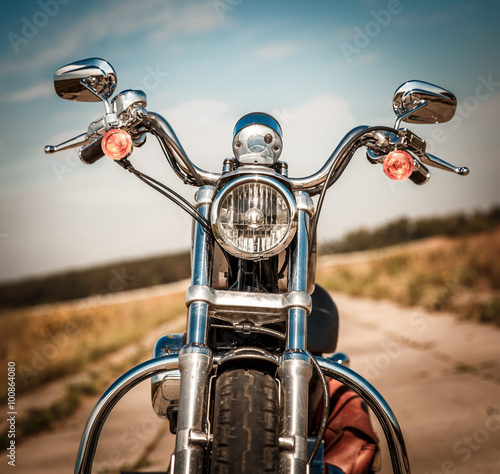 Canvas Print Motorcycle on the road