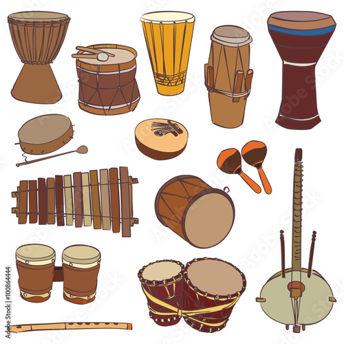 African traditional musical instruments photo