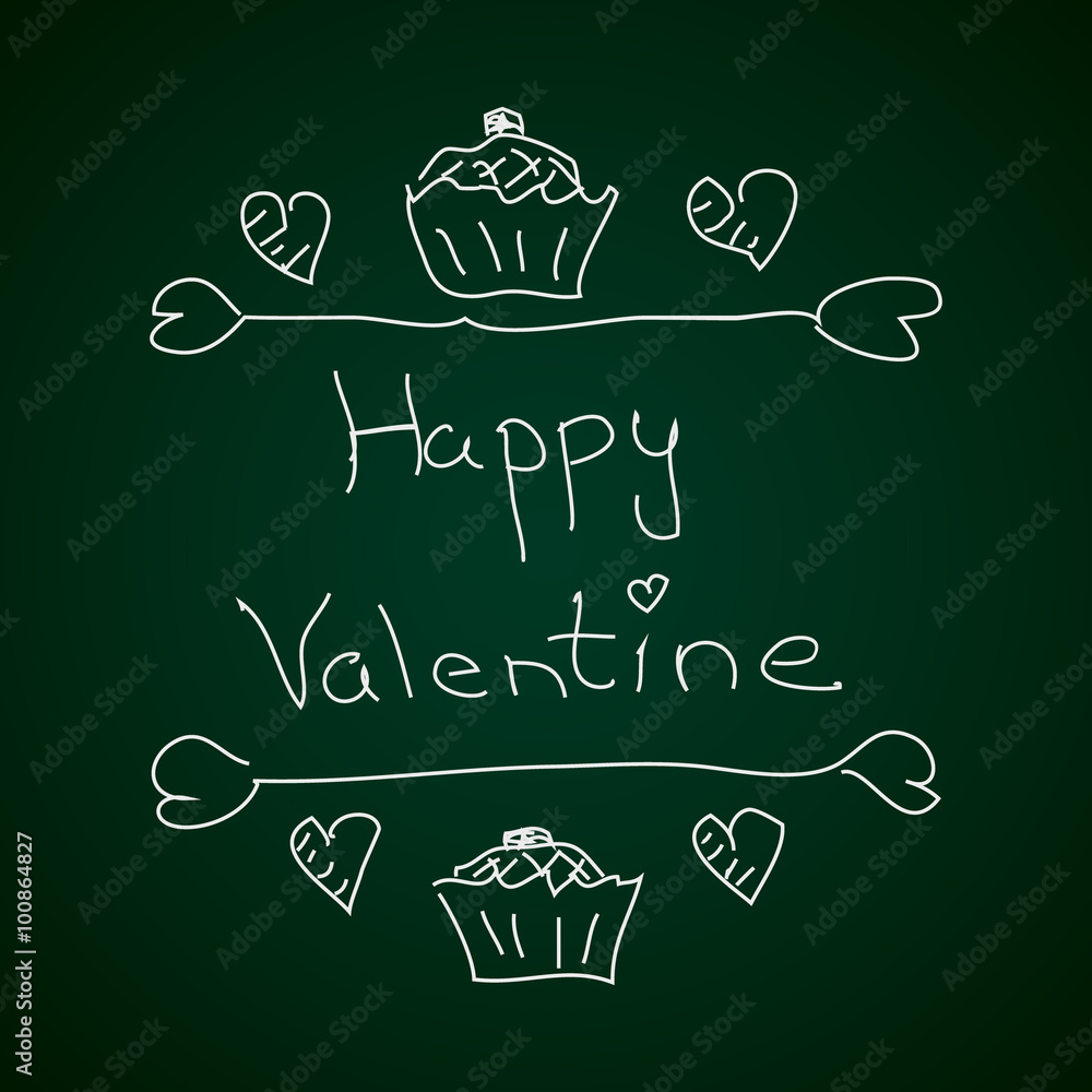 Simple doodle of a valentine design