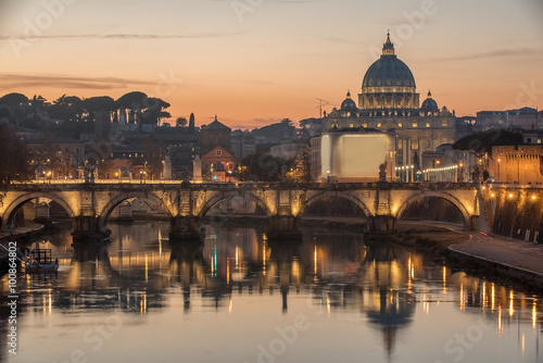 Fototapeta Rzym, Włochy: Bazylika Świętego Piotra, Saint Angelo Bridger
