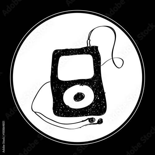 Simple doodle of an mp3 player