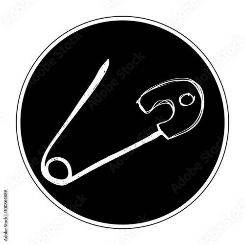 Simple doodle of a safety pin