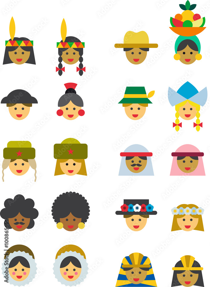 PEOPLE icons FROM ALL OVER THE WORLD PEOPLE icons FROM ALL OVER THE WORLD