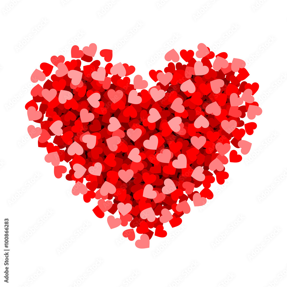 Red heart, Valentines Day card Red heart, Valentines Day card