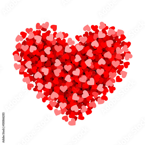 Red heart, Valentines Day card
