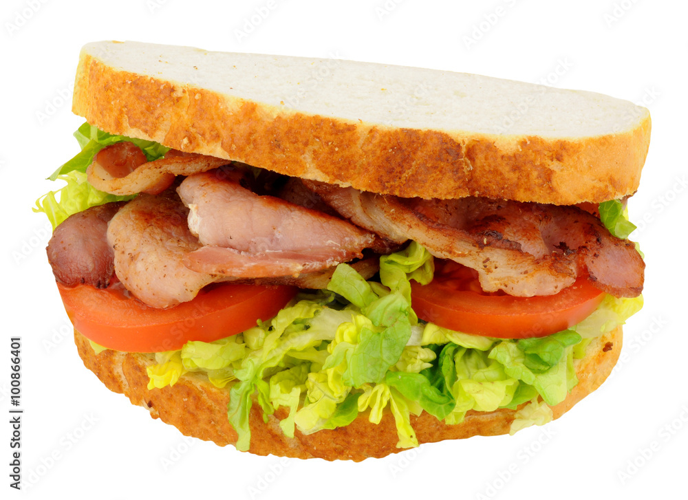 Obraz premium Bacon Sandwich With Lettuce And Tomato