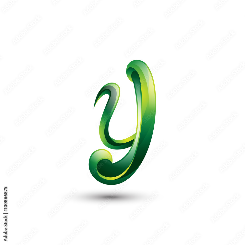 Obraz premium Modern Natural Letter Y Logo