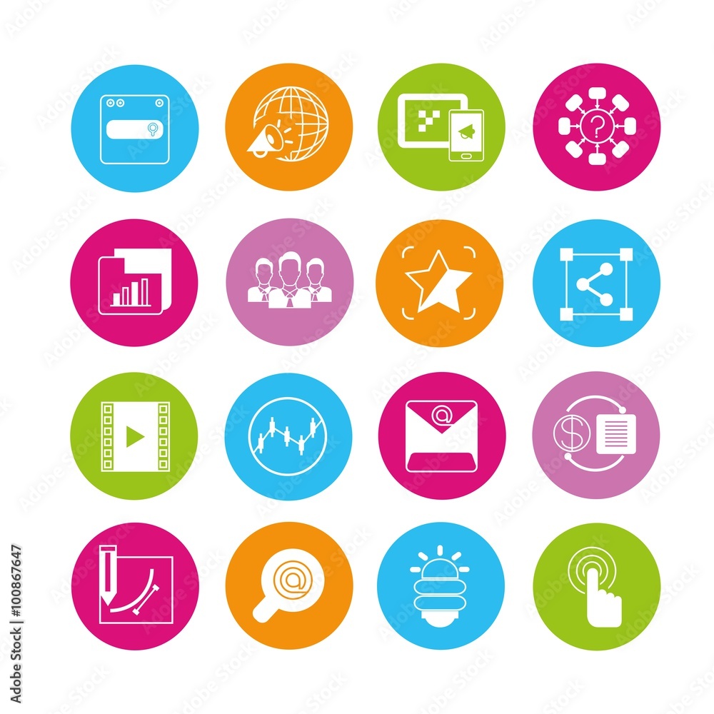 web marketing icons web marketing icons