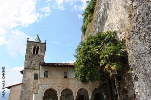 Monastery Santa Caterina del Sasso on Lake Maggiore, Italy
