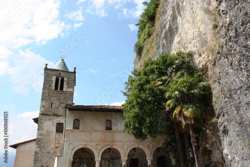 Monastery Santa Caterina del Sasso on Lake Maggiore, Italy photo