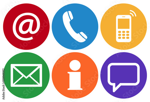 contact us six icons set