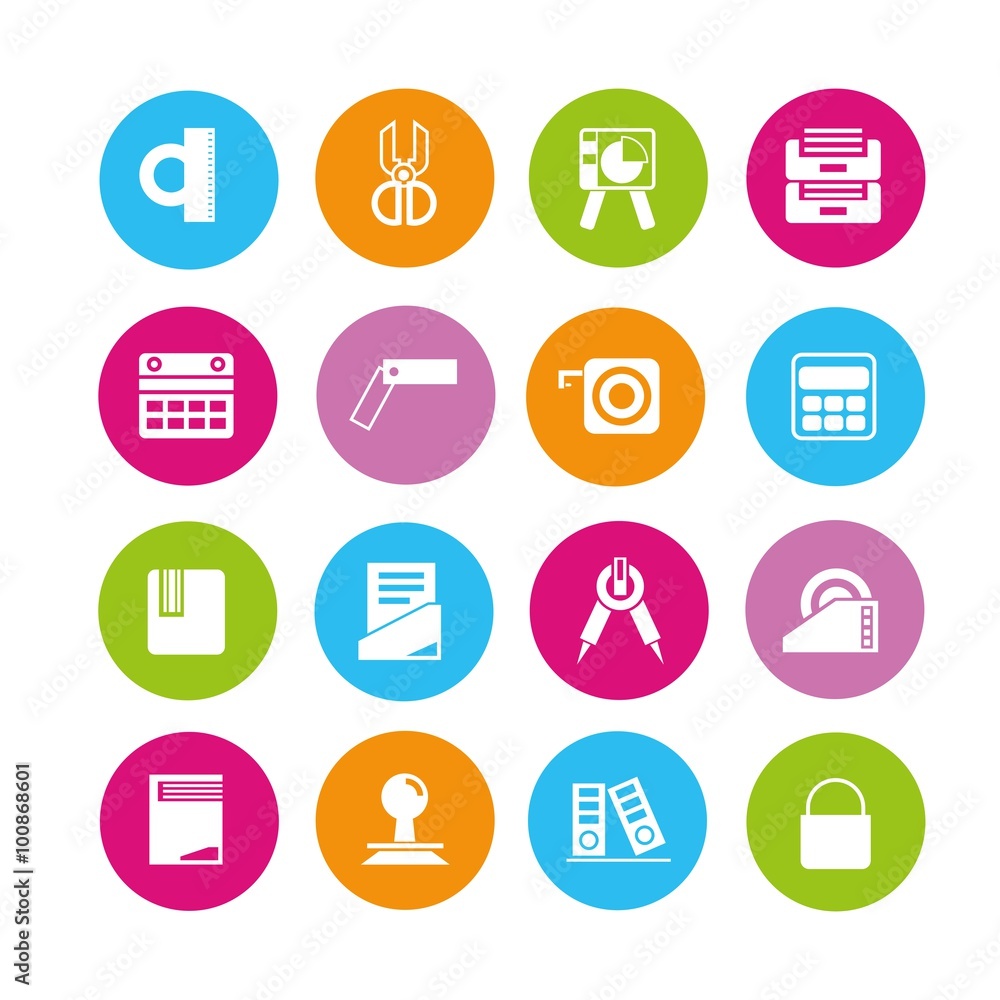 office supply icons office supply icons
