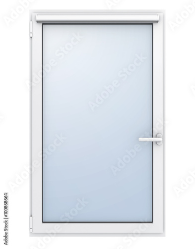 Plastic window on white background. 3D illustration