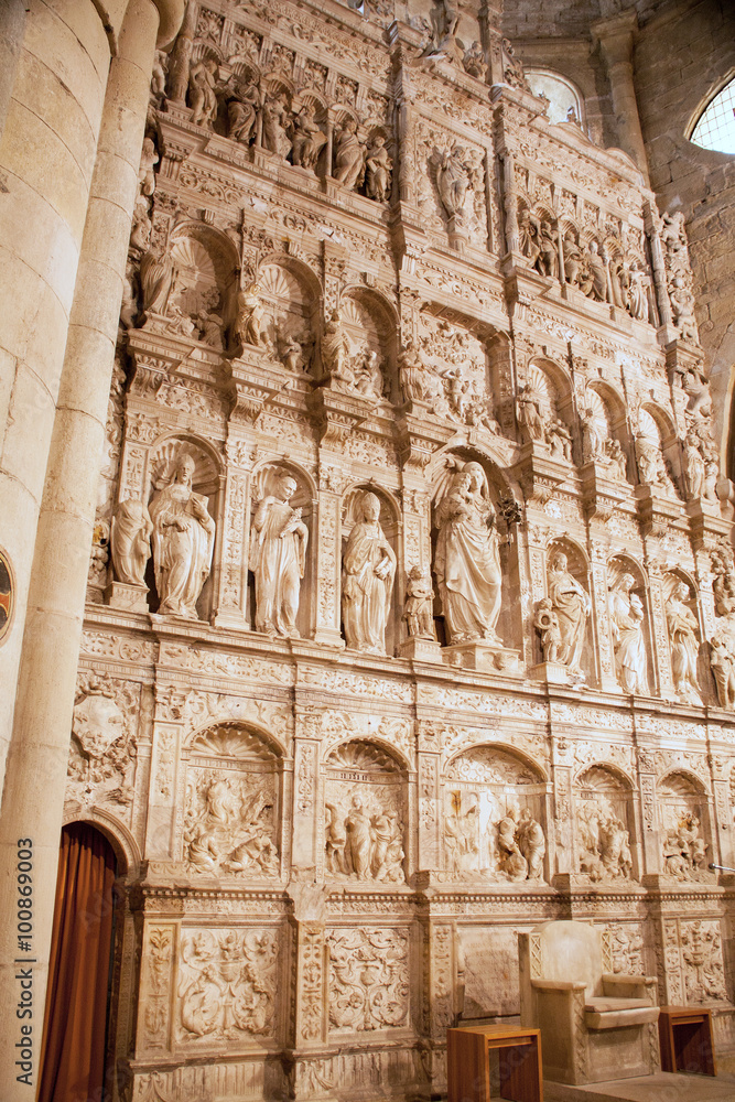 Retable de l'abbaye Santa Maria de Poblet , Catalogne, Espagne 