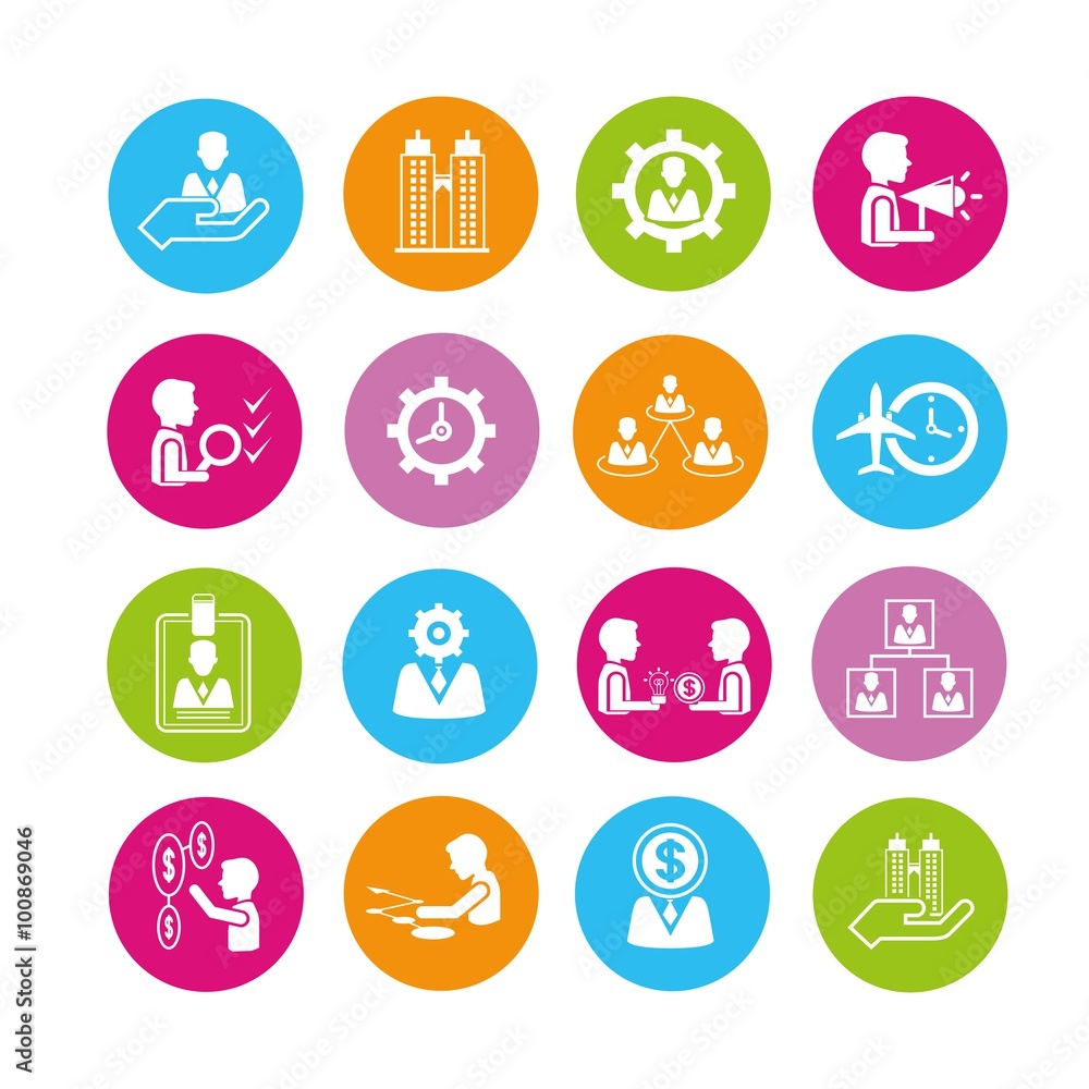 business management, organization icons business management, organization icons