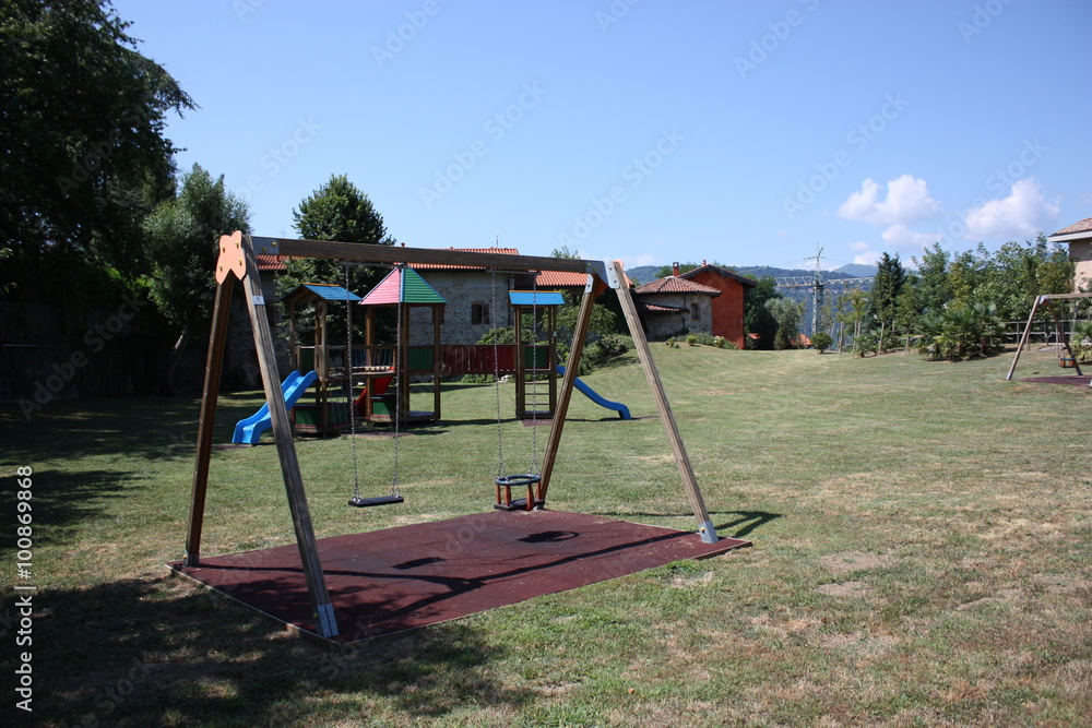 Children's Playground in a park Children's Playground in a park