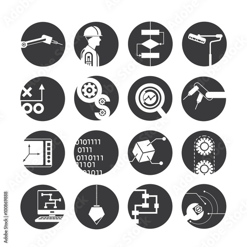 automated robot icons