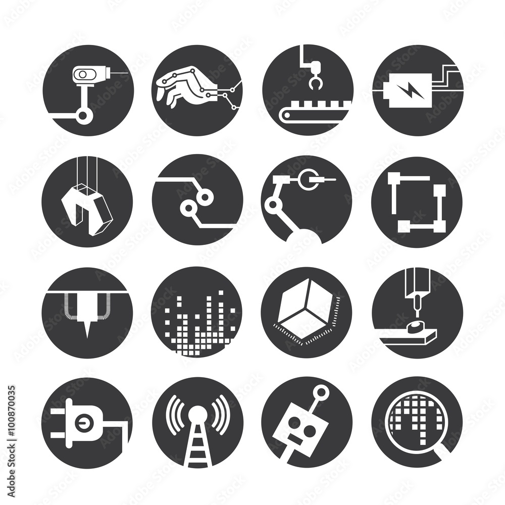 automated robot icons
