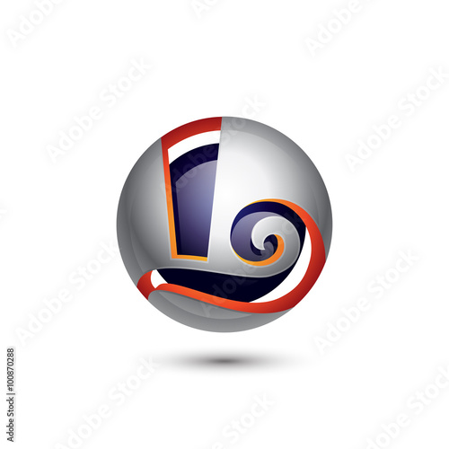 3D Sphere Letter L Logo Free Download 3D Sphere Letter L Logo - GFXLoad