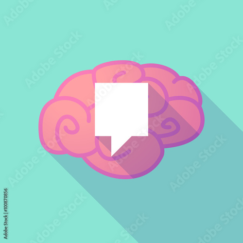Long shadow brain with  a tooltip