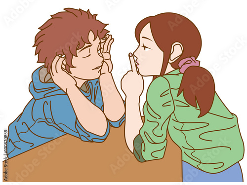 秘密だからね(背景無し）