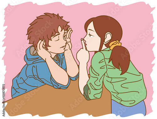 秘密だからね(背景有り）