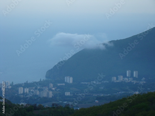 Fog in Crimean mountains