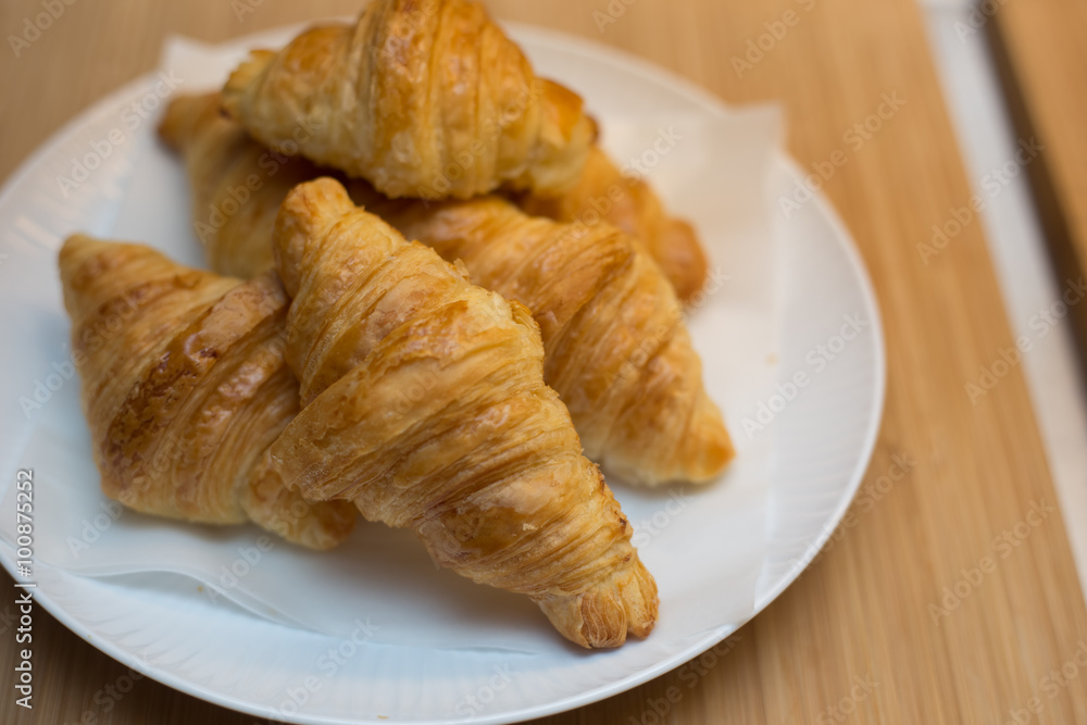 croissant bread on buffet line croissant bread on buffet line