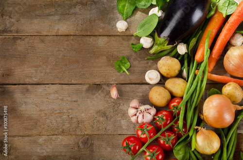 Foto Healthy organic vegetables.