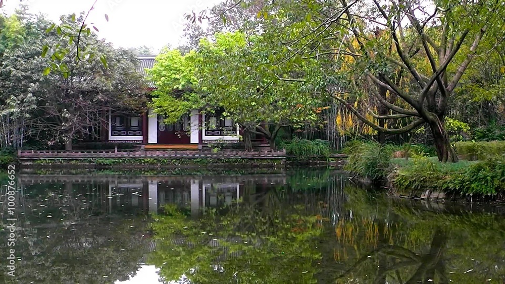 Foggy day in chinese park. Chongqing city. China. Foggy day in chinese park. Chongqing city. China.